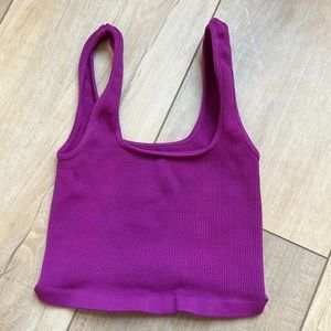 Free people square neck purple tank
